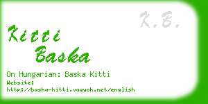 kitti baska business card